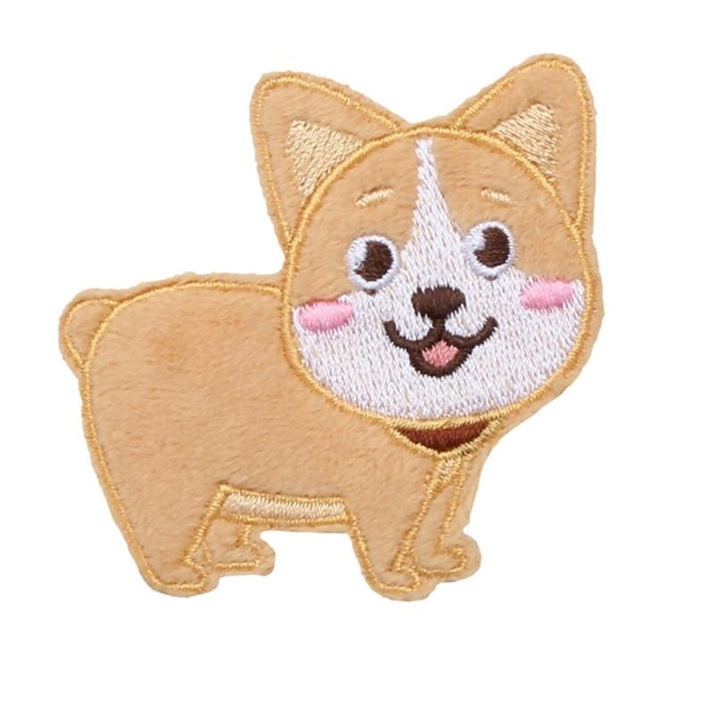 10Pcs Dog Embroidery Iron On Patches Adhesive Embroidery Appliques For Clothing Jackets Bags Hat Decoration and Sewing