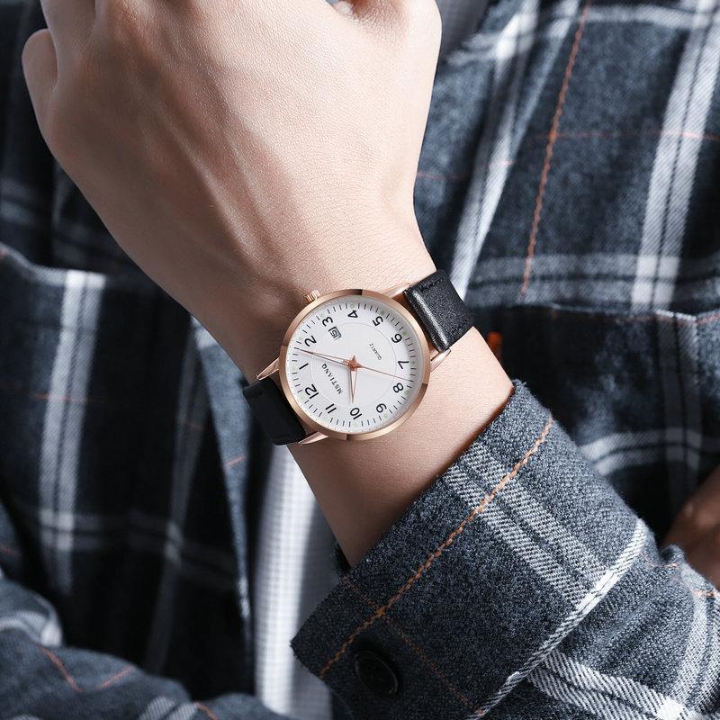 Watch Female Simple Digital Student Small Fresh Junior High School College Style Test Couple Quartz Watch