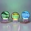 LED 16 Colors 3D Sandscape Lamp RGB Hourglass Light Moving Sand Art Frame Night Light with Deep Sea Display New Year Gift