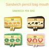 Large Capacity Sandwich Pencil Case Bread Plush Pencil Cases Plush Pencil Bag  Stationery
