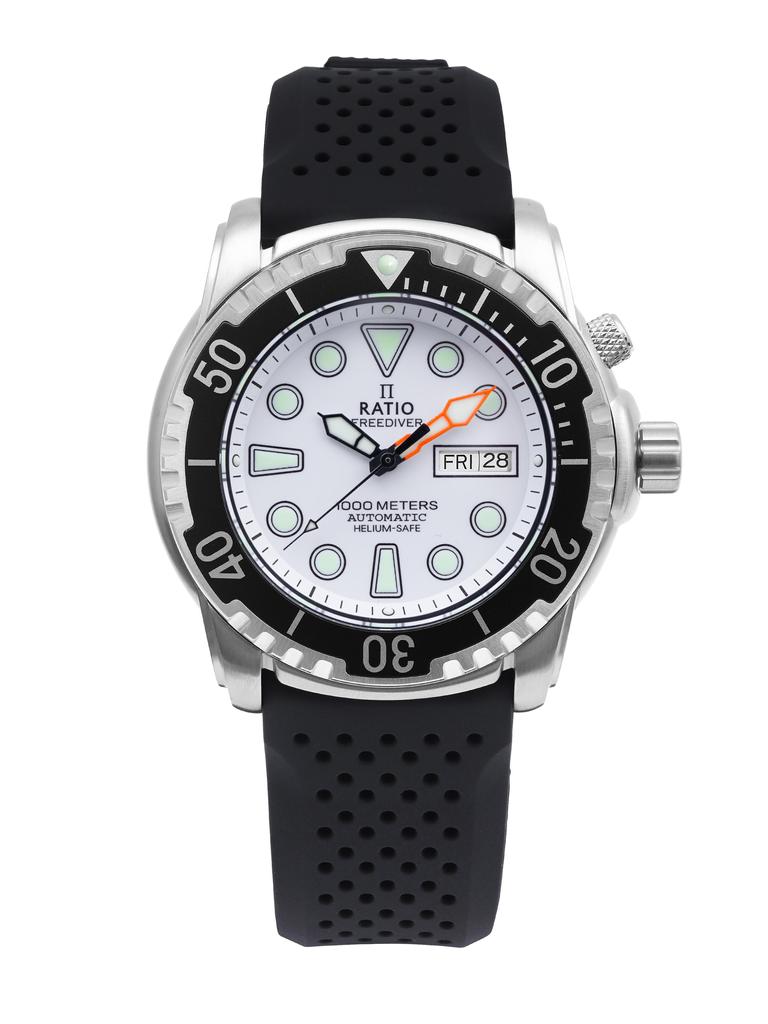 RATIO FreeDiver Helium-Safe 1000M Sapphire Automatic 1068HA90-34VA-WHT Men's Watch