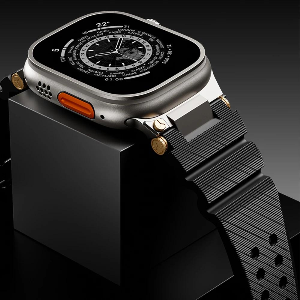 Silicone Sports Strap For Apple Watch Ultra 2/3 49mm Series 11 46mm 10 9 8 7 45mm Rubber Band for IWatch 6 5 4 Se 44mm 42mm Bracelet