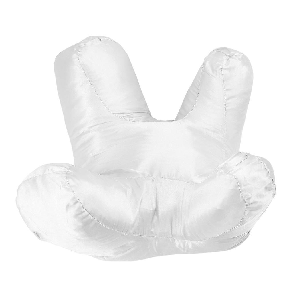 Comfortable Face Pillow Lightweight Soft Supportive Face Down Pillow for Back Side Stomach Sleeping Cotton White