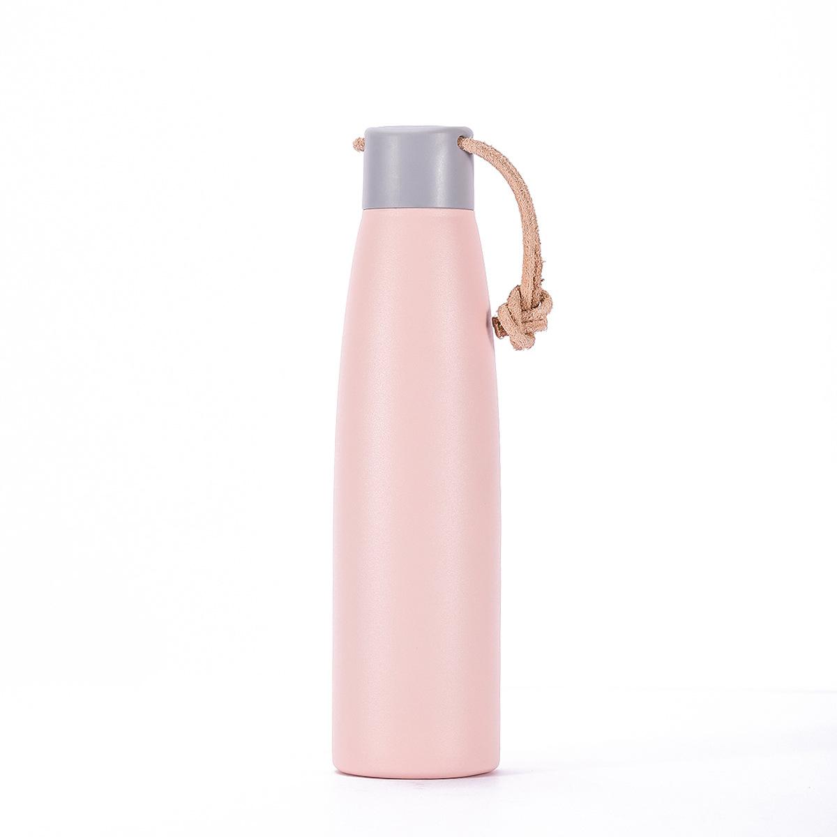 

Stainless steel water cup, new Japanese-style portable third-generation Coke bottle with lifting rope, outdoor sports simple thermos cup 500ml