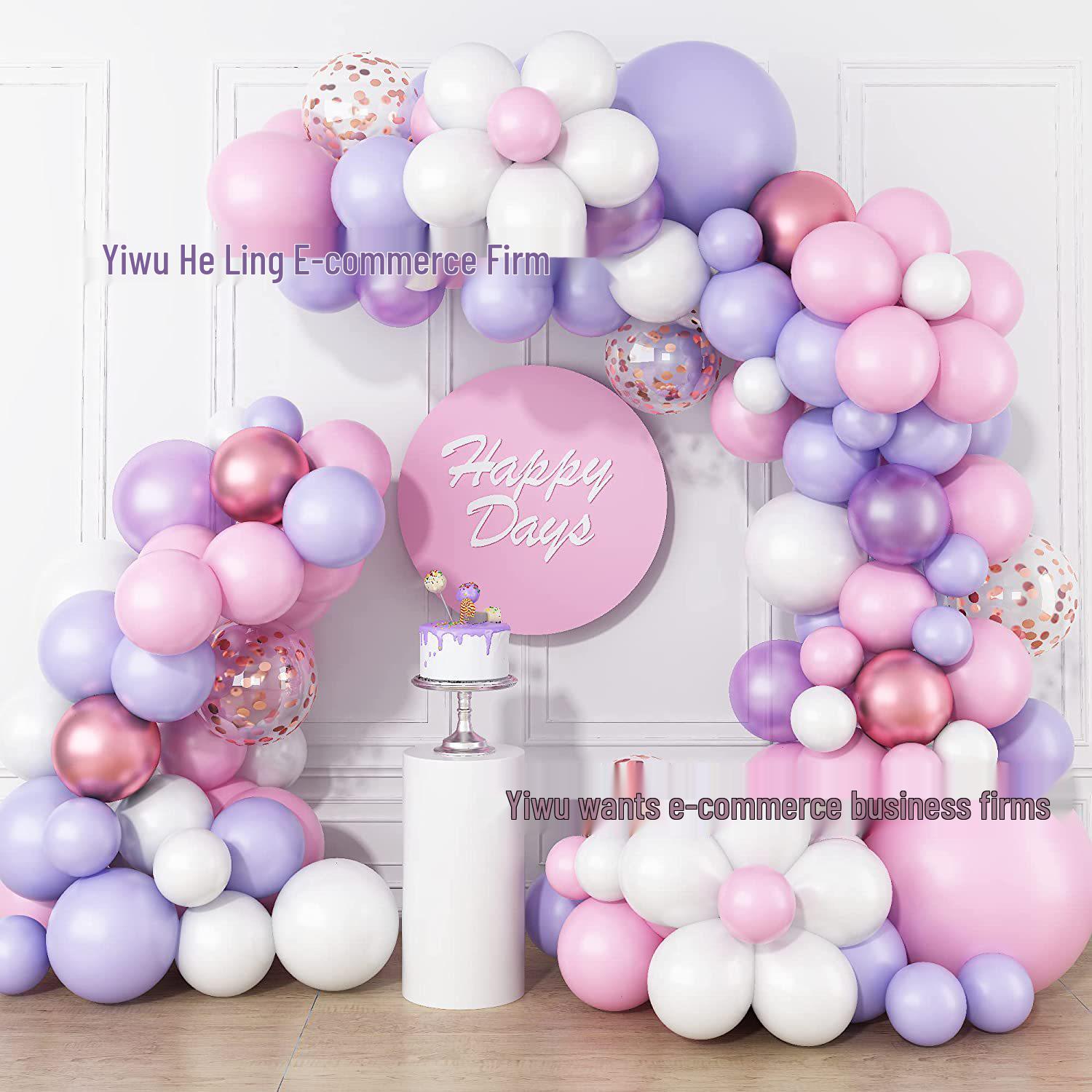 

Набор латексных гирлянд из макаронс и шаров-ромашек для свадеб и дней рождений