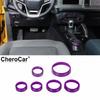 6X Air Condition/Headlight/Radio Switch Knob Trim Ring  for Ford Bronco purple