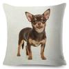 Cute Little Dog Chihuahua Cushion Cover Decor Lovely Pet Animal Pillowcase Polyester Throw Pillow Case for Sofa Home Car ,(8)