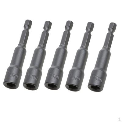 5x Socket Set Adapter Drill Bit 1/4'' Hex Shank Tool 7mm