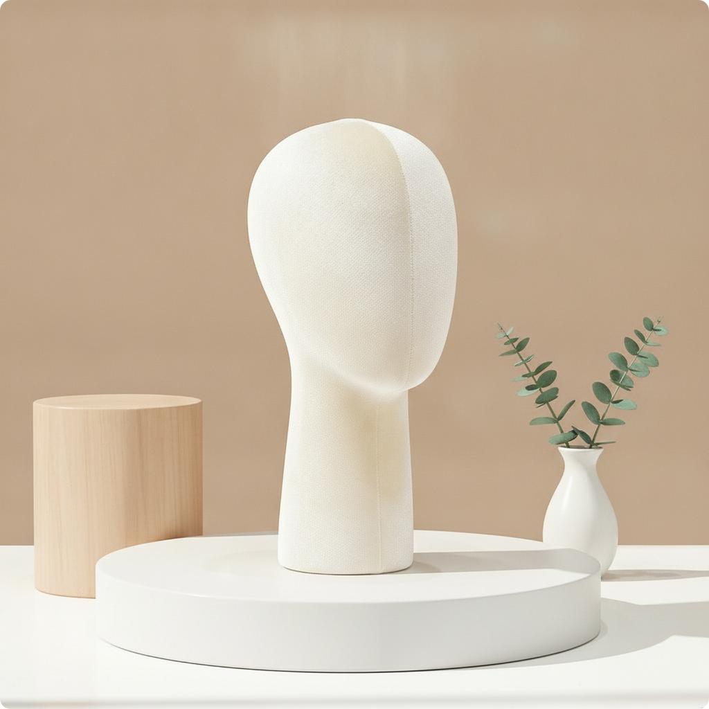 Mannequin Bust Tabletop Hat Display Stand Hairpiece Stand Smooth Long-Lasting for Hairstylists, Salons, Boutiques