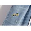 DIMANAF 2026 Summer New Plus Size Women Embroidered Floral Denim Shorts Casual Elastic Waist Short Pants Jeans