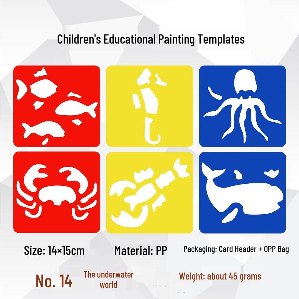 Children's Educational Painting Stencils: DIY Plastic Templates for Early Education