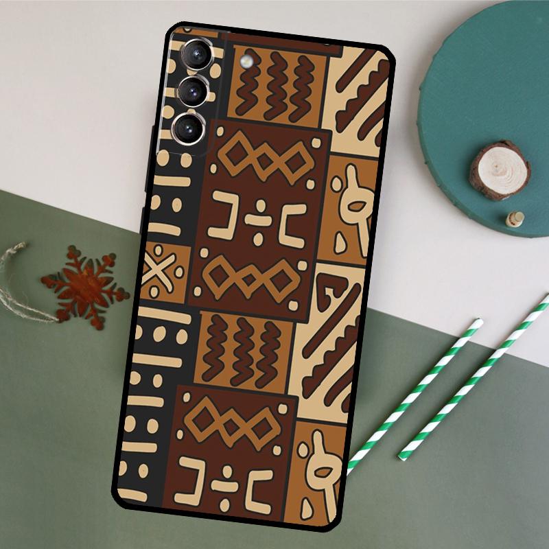 African Wax Print Case For Samsung Galaxy S23 S22 Ultra S20 S21 FE S8 S9 S10 Plus Note 10 20 Ultra Back Cover