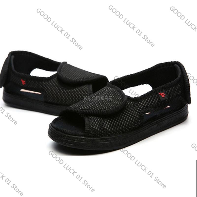 Fashion Adjustable Diabetic Widened Shoes Breathable Non-slip Thumb Valgus Deformation Shoe Elderly Pregnant Feet Swollen Sandals Unisex