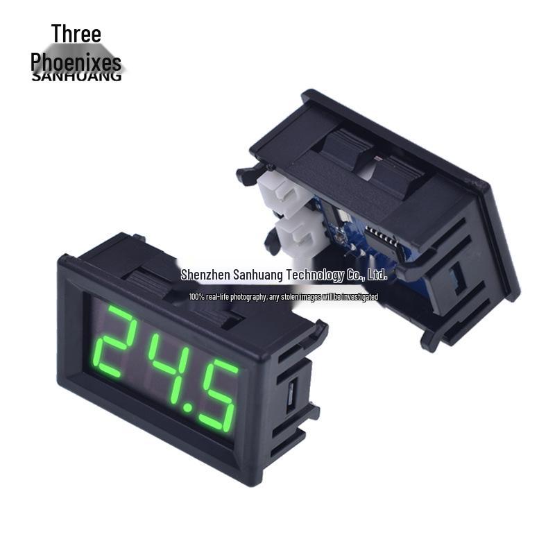 12V Digitalthermometer mit Display, Wasserdichtes Temperaturmessgerät für Aquarien und Kühlschränke