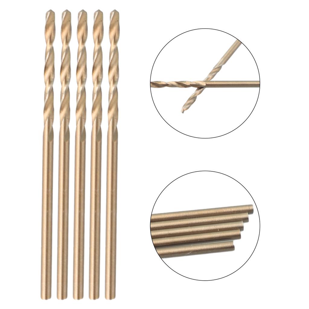 5pcs HSS M35 Cobalt Drill Bit 1mm 1.5mm 2mm 2.5mm 3mm 3.5mm 4mm For Wood Metal Stainless Steel Auger Drill Bits Hole Cutter Tool