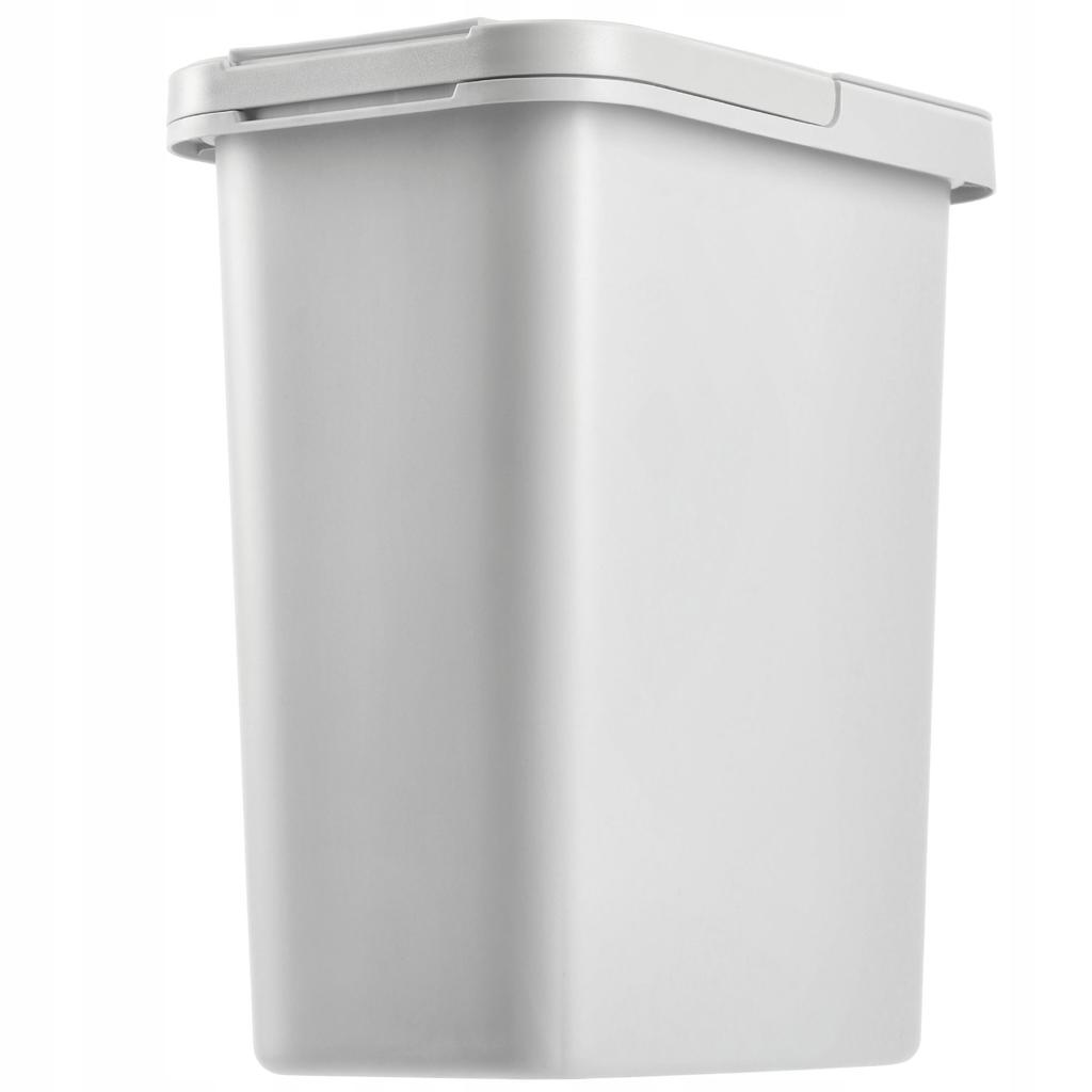 KADAX Hanging Trash Can 12L Gray Container for Sorting with Handle