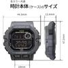 Casio Sports Gear Digital Men's Watch 60 Lap Memory Function Gray Black Reverse LCD
