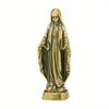 Antike Messing Heilige Jungfrau Maria Figuren Miniatur Schreibtischornamente Heilige Mutter Kleine Statue Heimdekorationen Handwerk Geschenke