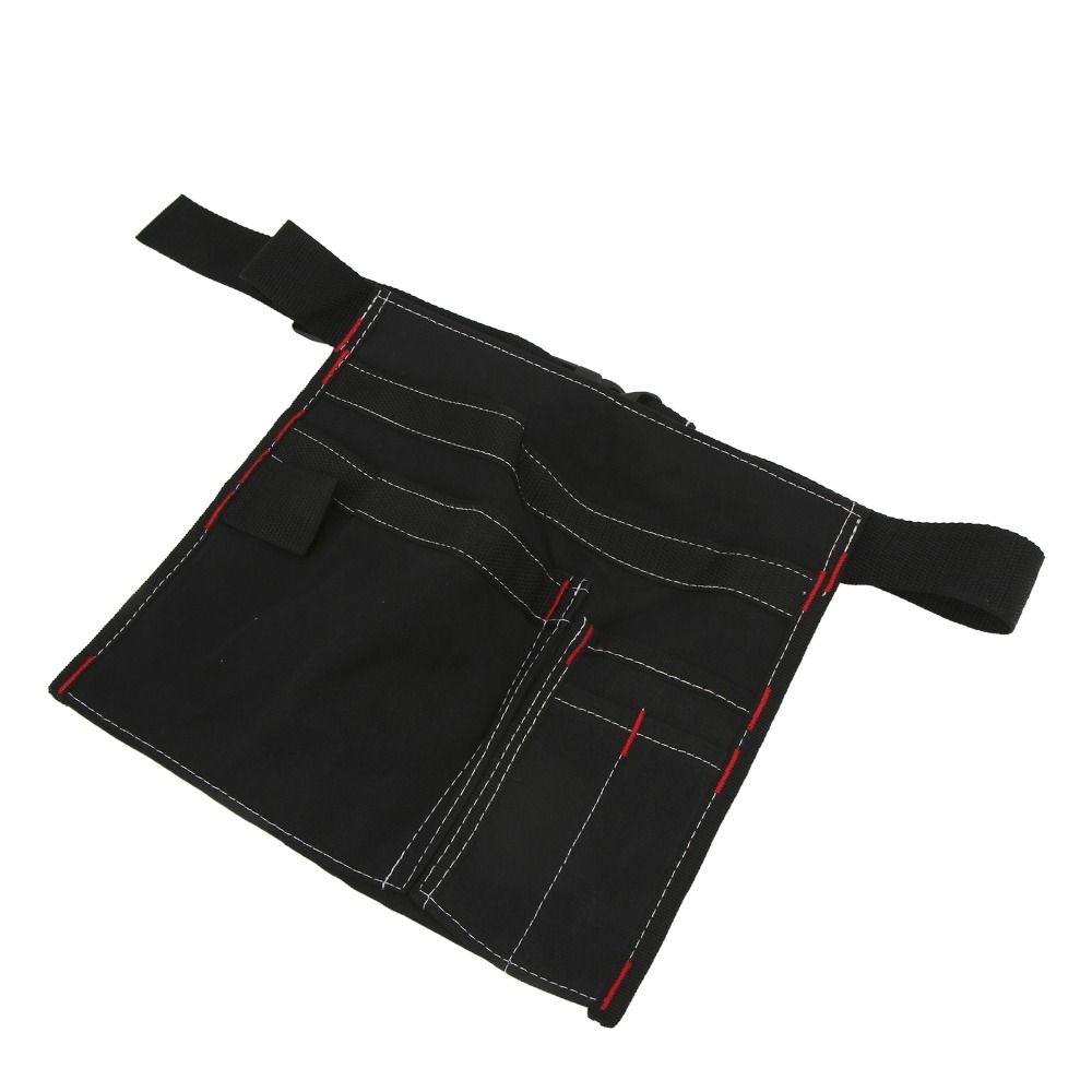 Canvas Tool Belt Bag 5-Pocket Storage Bag Durable Waist Hanging Bag  Electrician Maintenance