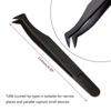 Precision Tweezers Set Premium Anti-Static Carbon Fiber ESD Tweezers Kit for Electronics Sodlering Jewelry Craft Lab