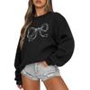 Women  Tops Women's Long Sleeve Sweatshirt Casual Crewneck Loose Fit Pollover Fleece Tops