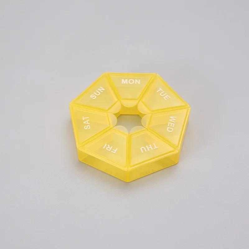 7 Days 7 Grids Medicine Mini Portable Pills Organizer Weekly Tablet Holder Portable Container Organizer Storage Tablets