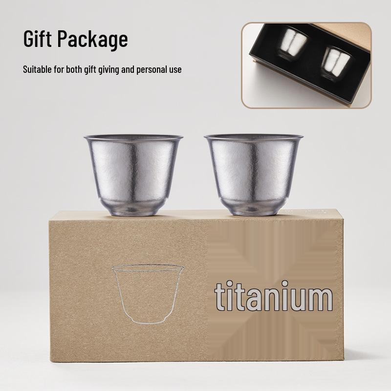 New Pure Titanium Double-Layer Insulated Outdoor Cup & Kettle Set for Coffee & Tea 800ml