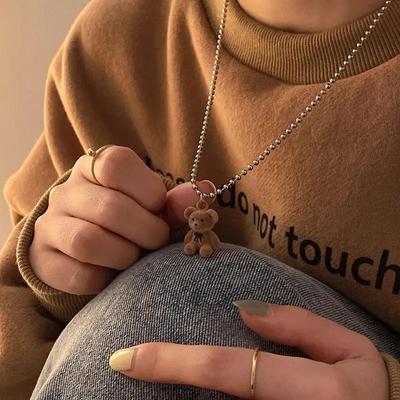Mode Filles Mignon Le Dernier Populaire Mignon Ours Dames Cadeau Collier & Pendentif Accessoires de Bijoux pour Femmes Cadeaux Créatifs