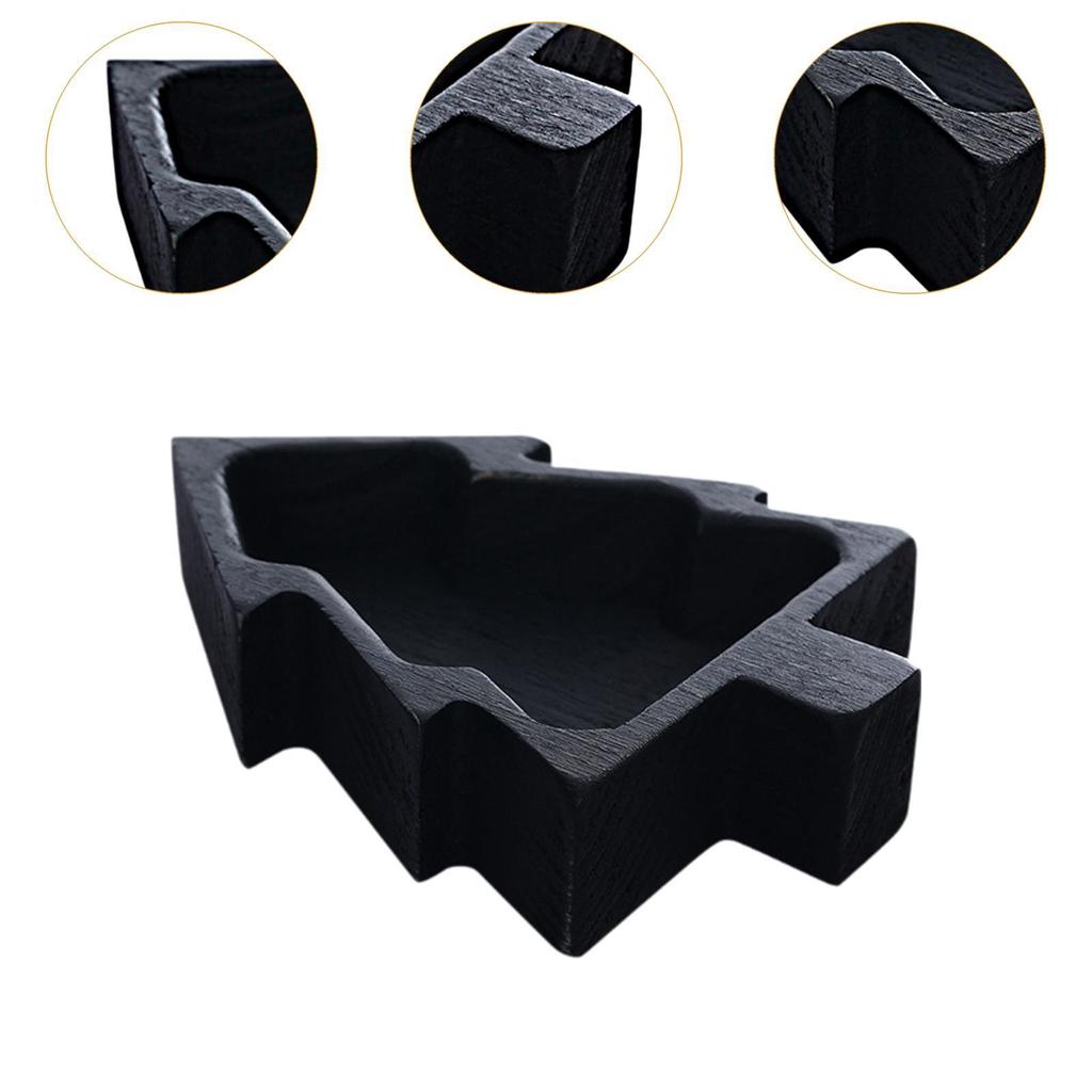 Christmas Tree Serving Tray Xmas Party Decor Multipurpose Wood Snack Plate Fruit