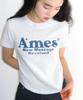 AMES-WORLDWIDE Round Hem Crop Tee Light Gray
