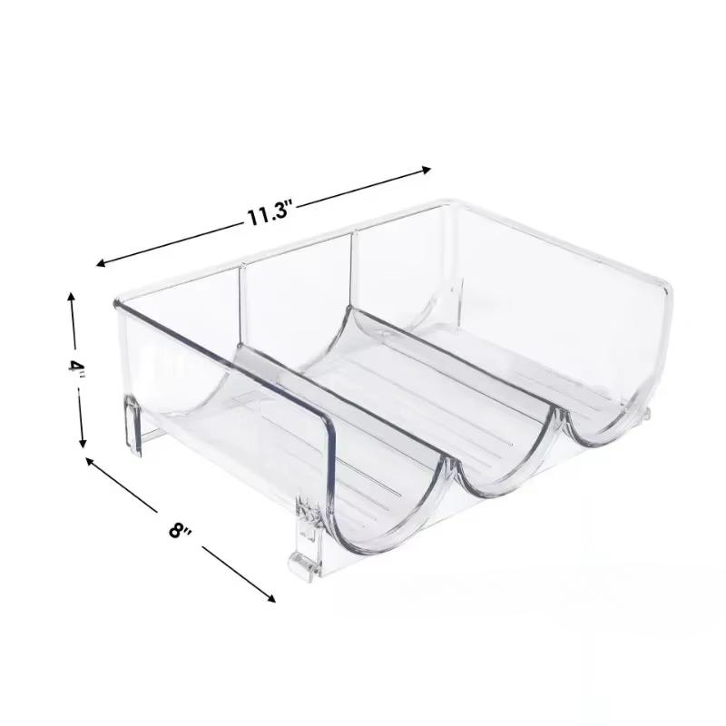 2 Tier Stackable Water Bottle Organiser Wine Water Bottle Organizer Stand Detachable Clear Water Bottle Storage Rack for Home