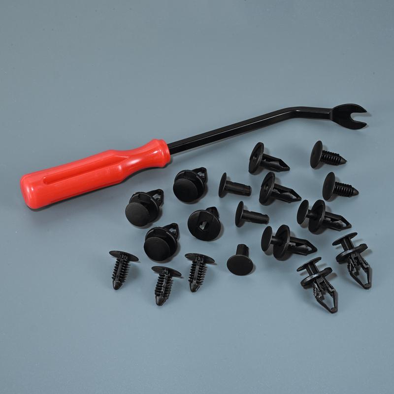 

120Pcs Car Interior Fender Lining Fixing Clip 11589292 Inner Bumper Part 21030249 With Disassembly Tool Car Fastener Fixing Clip