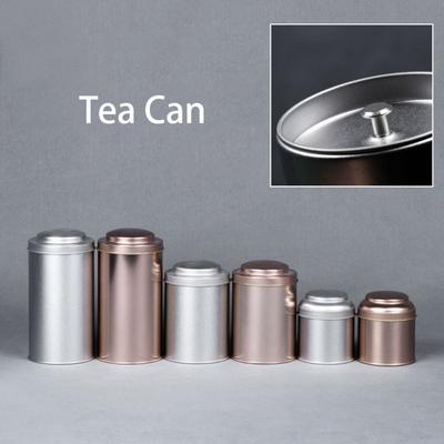 Creative Gift Portable Tea Can Damp-proof Tinplate Tea Box Sealed Double Lid Round Tea Tin Containers Green Tea