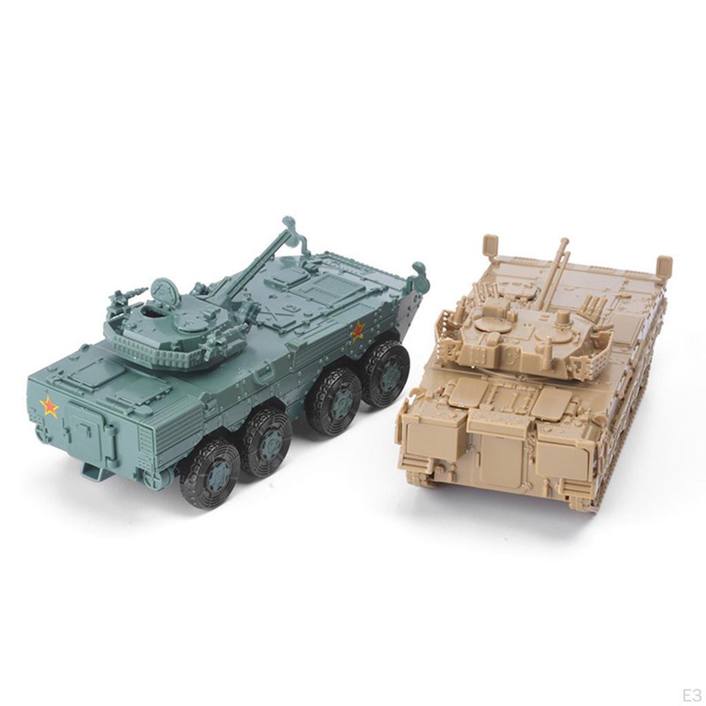 1/72 Armored Tank Model DIY Assembling Puzzles Building Kits for Gift Collection Table