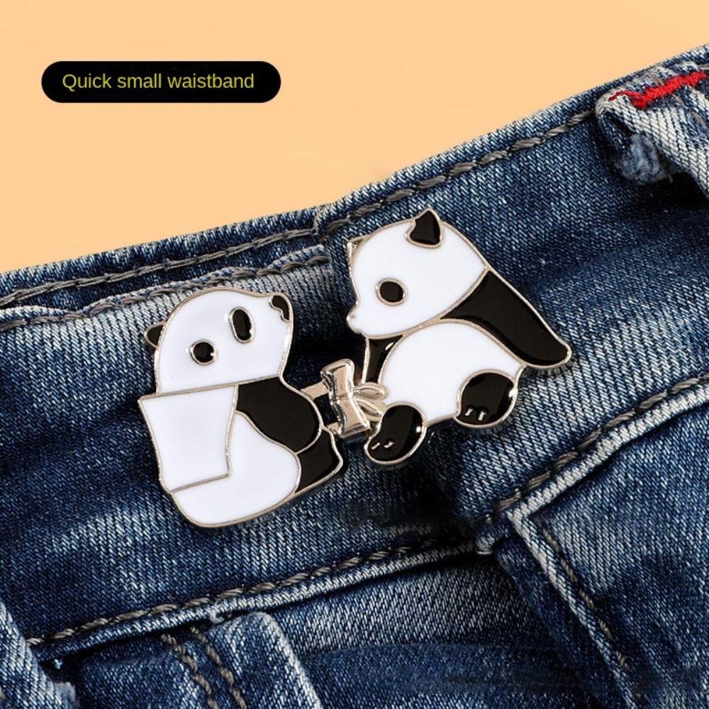 Waist Adjust Jeans Buttons Cartoon Animals Waist Buckle Portable Pants Pins