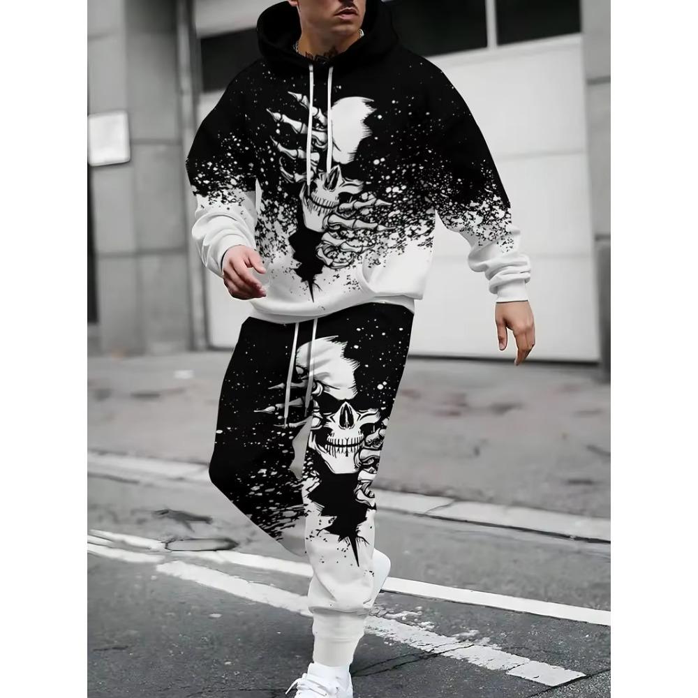 Two Piece Hoodie Pant Sets Animal Wolf Lion 3d Print Set Men Women Fashion Hoodie+Pant 2Piece Sets Tracksuit Suit Sports Comfort