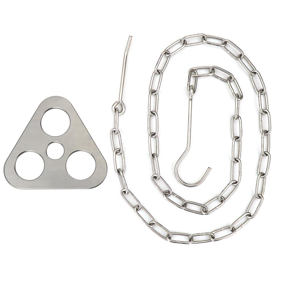 Outdoor Barbecue Rack Hanging Pot Rack Set Stainless Steel Triangle Campfire Rack Portable Picnic Rack Household Barbecue Tools