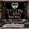 Wall Hanging Tapestry Custom NameTokio Hotel Pattern Personalized Printed Fabric Wall Decor