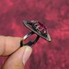 Faceted Kashmir Ruby Ring Copper Wire Wrapped Gemstone Ring Elegant Jewelry Adjustable Ring Copper Wire Wrap Jewelry Handmade Rings For Gift