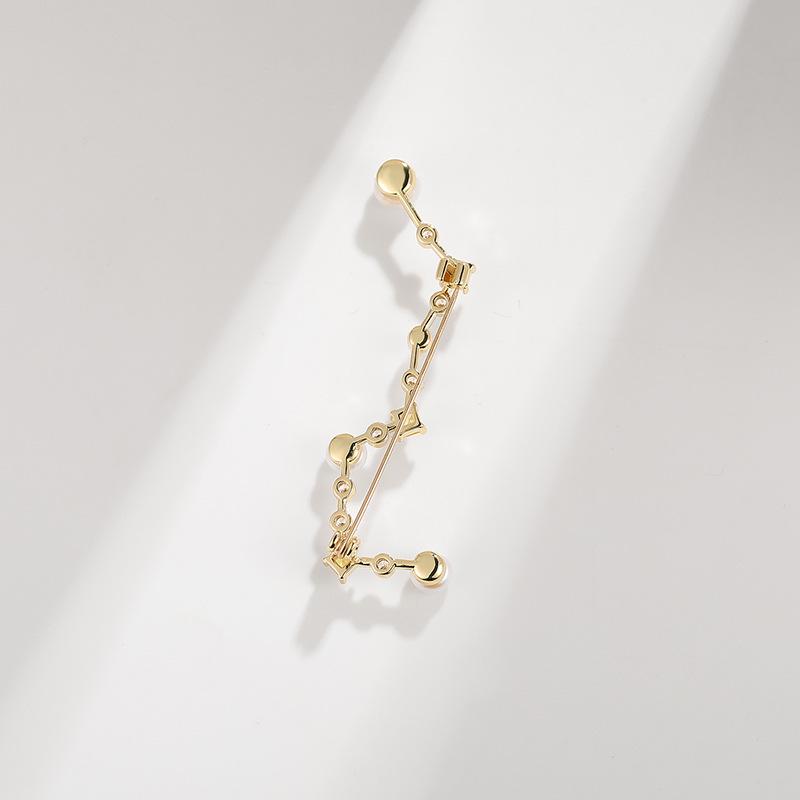 Vynikající zirkonová brož Velký vůz s designem přírodní sladkovodní perly pro ženy