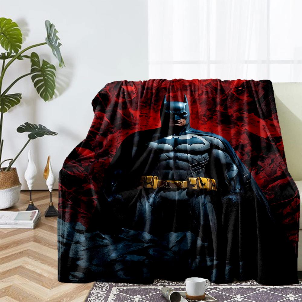 Batman Theme Printed Blanket - Perfect for Couch, Bed, Travel & Outdoor Use | Machine Washable, Cozy & Durable.