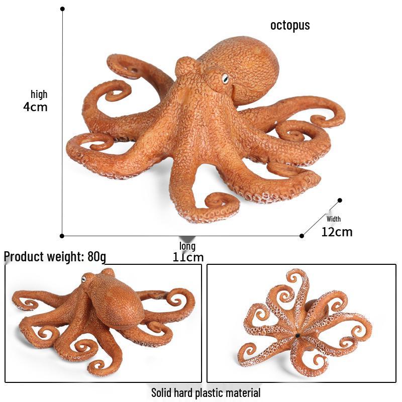 Marine Life Toy Set: Squid, Octopus & Jellyfish Figurines for Kids