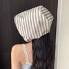 Striped Fisherman Hat Foldable Beach Sun Hat Fashion Panama Cap  Outdoor