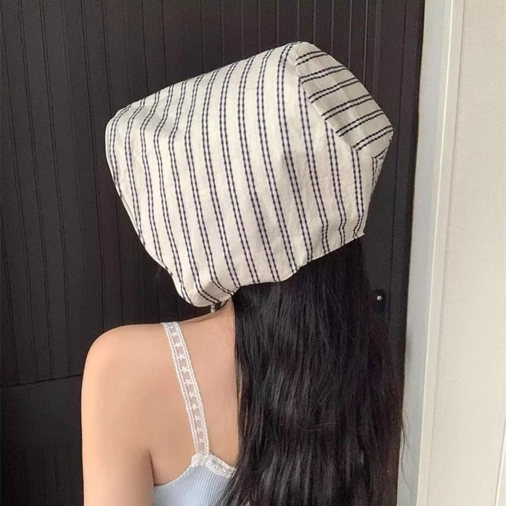 Striped Fisherman Hat Foldable Beach Sun Hat Fashion Panama Cap Outdoor