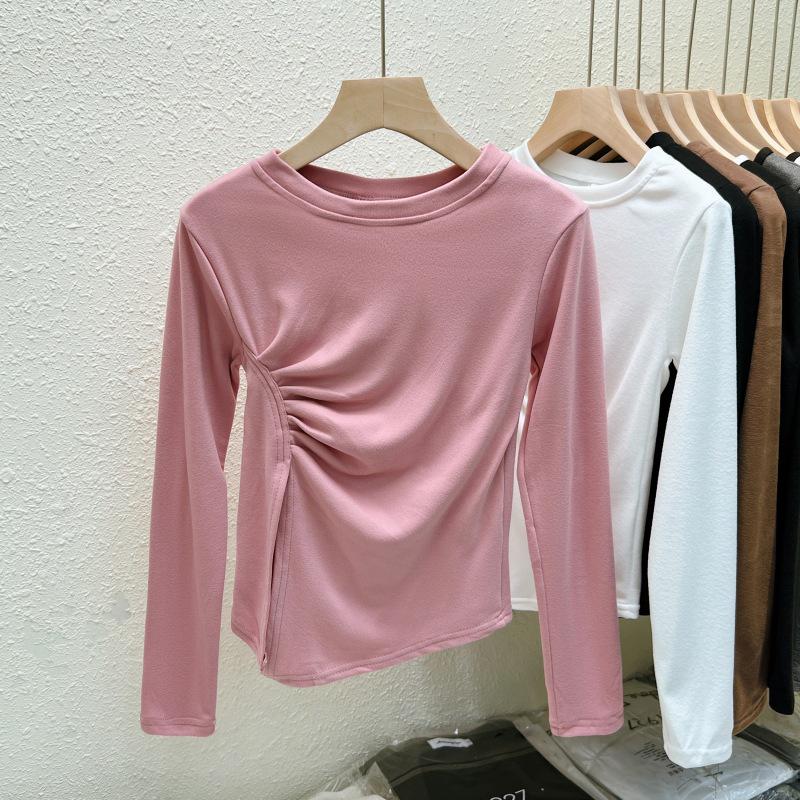 German Velvet Warm Split Bottoming Shirt - New 2025 Autumn Irregular Design Trend