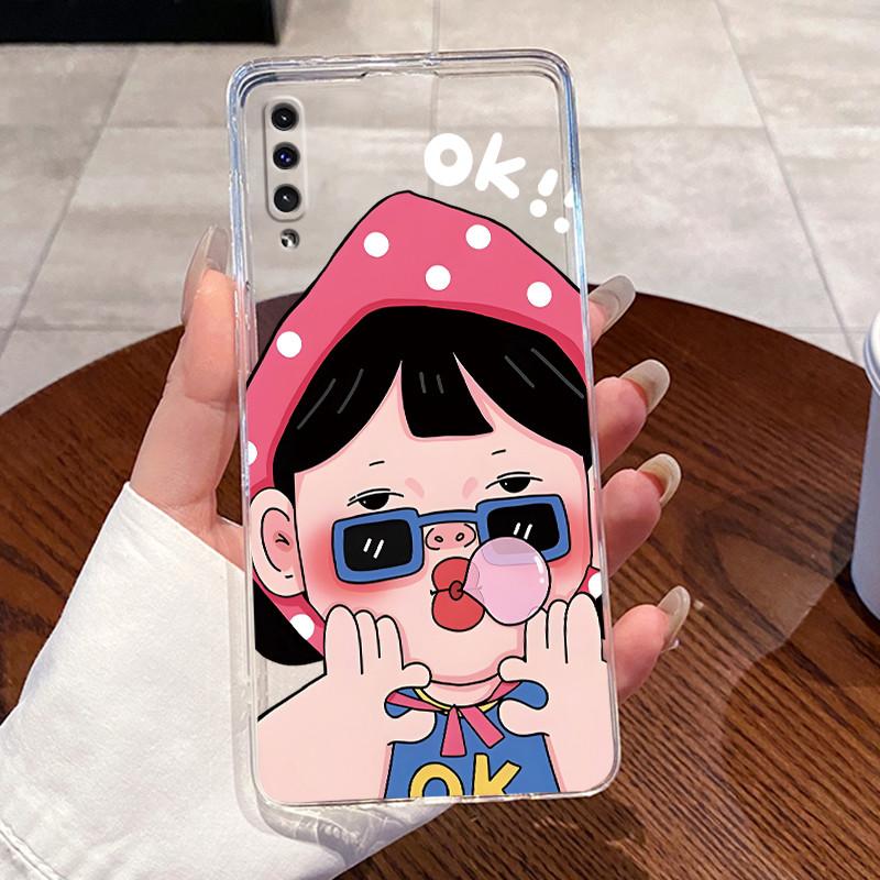 Case For Samsung Galaxy A50 A50S A30S A70 A70S Clear Silicone Soft TPU Back Cover For Samsung A70 A50 Cute Rabbit Cat Phone Case