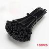 Self-locking Plastic Nylon Tie 100 PCS Black 5x300cable Tie Fastening Ring4x200 Cable Tie Zip Wraps Strap Nylon Cable Tie Set