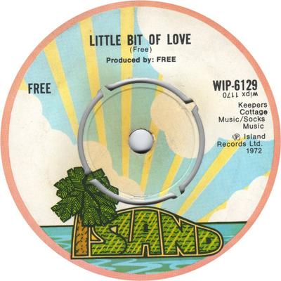 7inch Record FREE - Little Bit Of Love / Sail On WIP6129 Island Records 1972 UK Rock Used