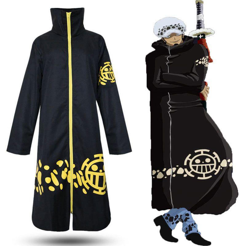 Exquisite One Piece Trafalgar Law Cosplay Costume Set With Cloak Pants And Hat