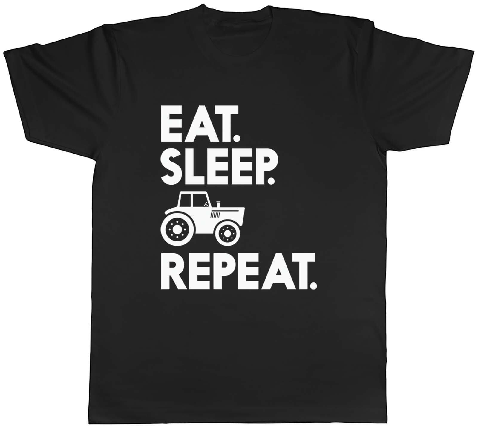 Eat Sleep Farmer Repeat Mens Unisex T-Shirt Tee XL